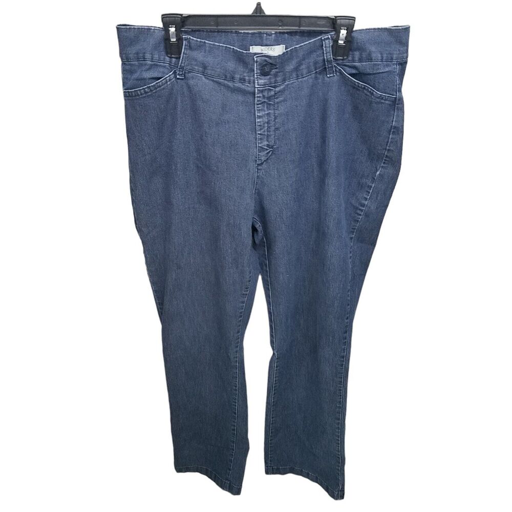 Riders by LEE Womens Size 18 Blue Solid BootCut Jeans
